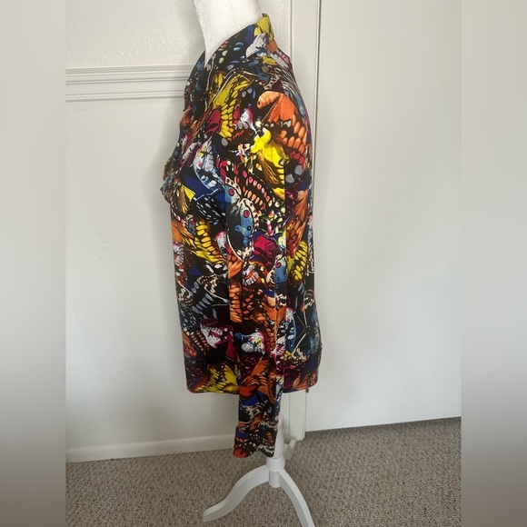 BCBGMaxAzria Butterflies button down shirt size PXL new with tag - Picture 5 of 10